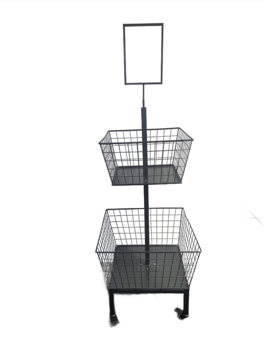 2 Tier mobile Display Bin 1400x600