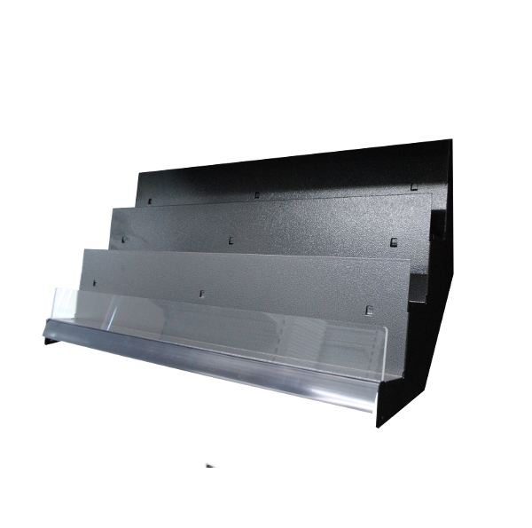Magazine Display Unit 900mm Long Hammertone (Black)
