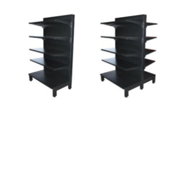 Budget Shelving Volcano Metal Panel with 450mm Base Shelf- Hammertone (Black)