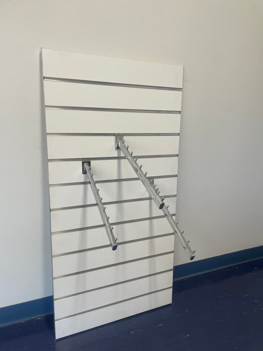 Slatwall - 9-Pin Sloping Arm 400mm