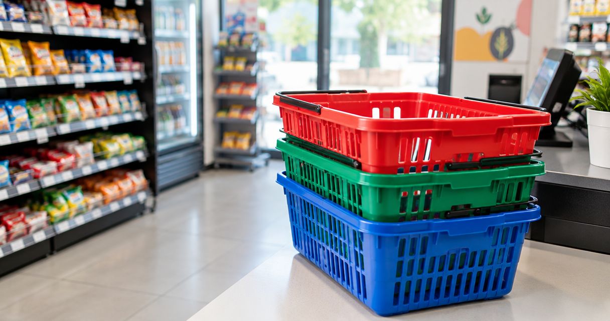 Best plastic shopping baskets for convenience stores 2026