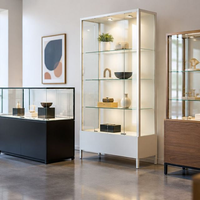 Retail display cabinets ranked by price and size 2026
