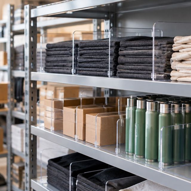 Acrylic shelf dividers to organised stockroom: 2026 workflow