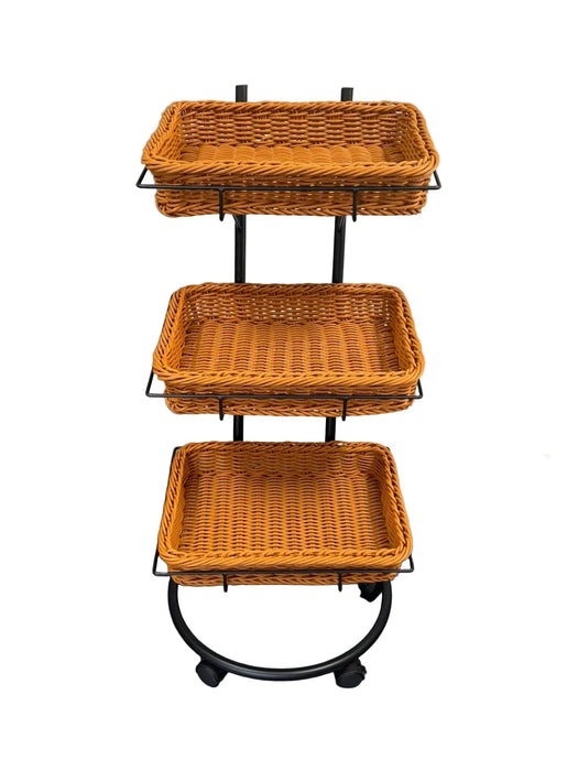 3 Tier Rectangular Wicket Basket
