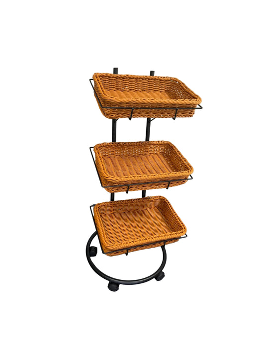 3 Tier Rectangular Wicket Basket