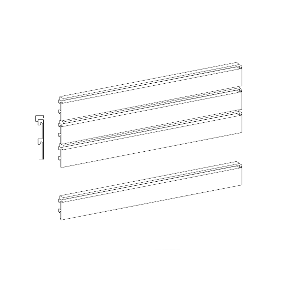 Heavy Duty Shelving Metal Slat Panel with 1000x300mm Base Shelf-White